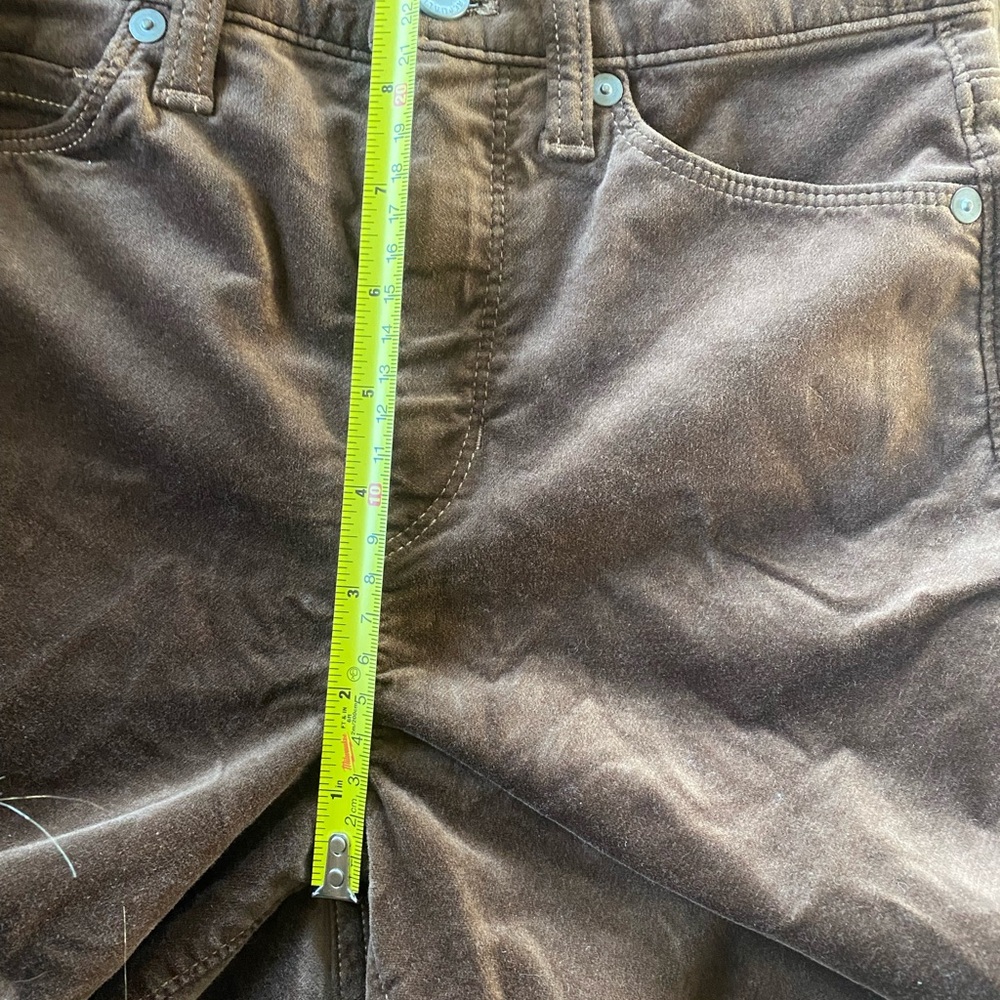 Banana Republic Coconut Brown Soft Velvet High Rise Flare Long Pants - Picture 5 of 11